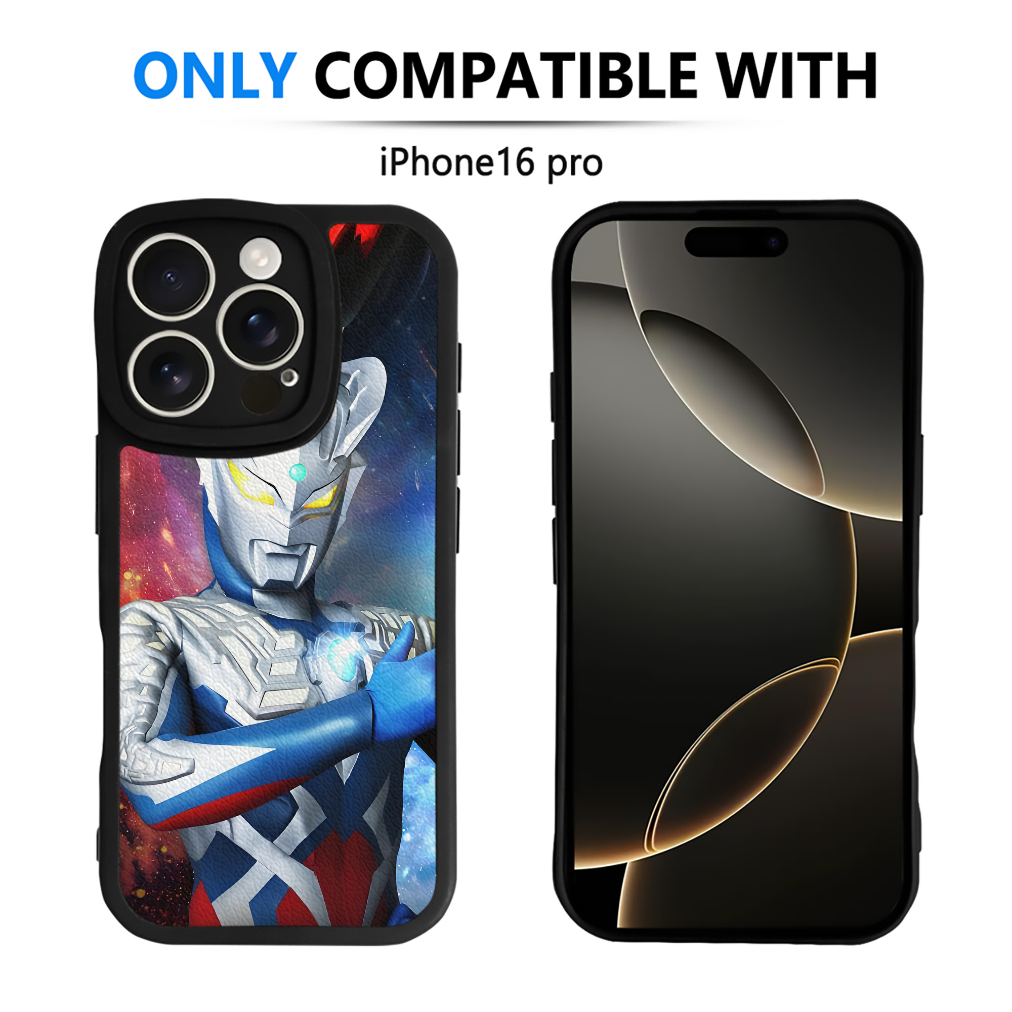 （画像用） ウルトラマン Ultraman 【iPhone 16シリーズ対応】シリコンスマホケース（レザー調） 材質：シリコン